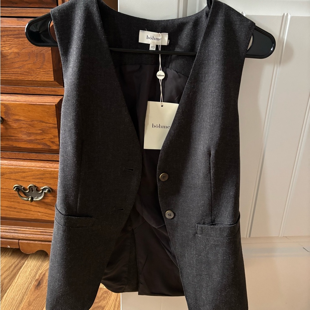 Bohme Charcoal Tweed Vest